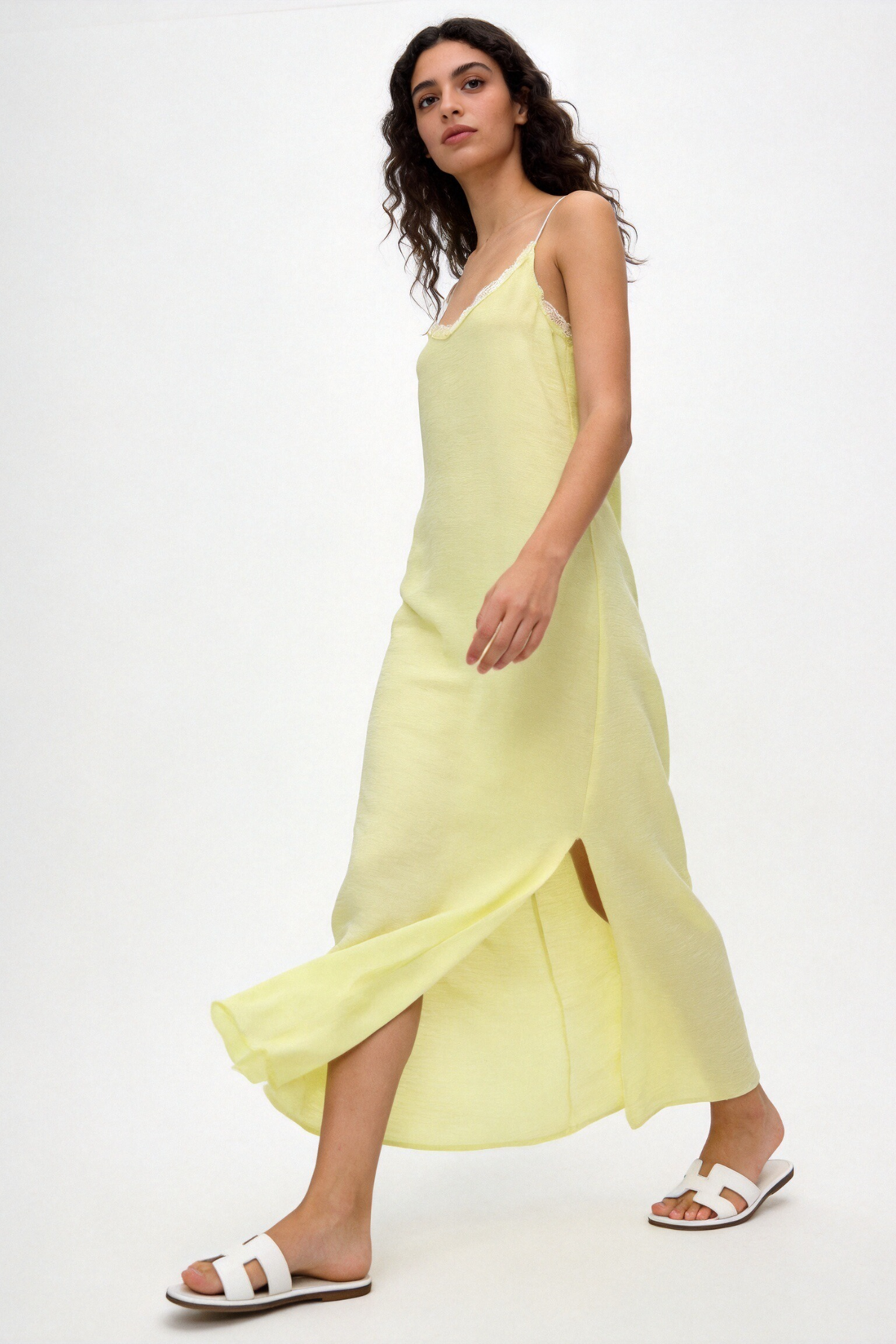 Vestido Lencero de Gasa para Mujer – Marrón