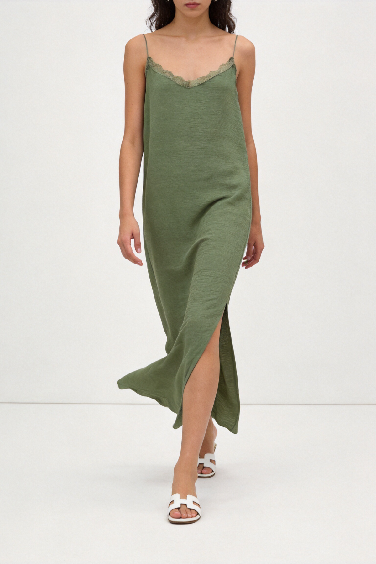 Vestido Lencero de Gasa para Mujer – Marrón