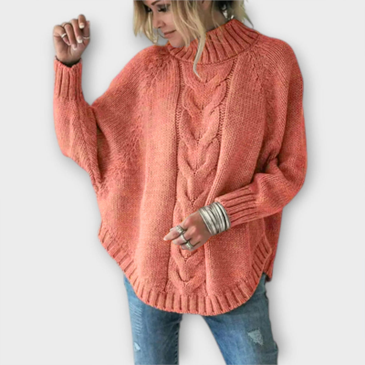 Jersey con Patrón en Relieve para Mujer – Azul Cielo