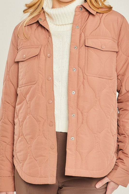 Sobrecamisa Shacket para Mujer – Bolsillos en el Pecho