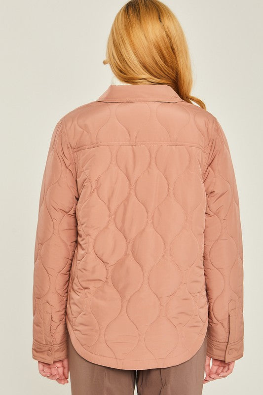 Sobrecamisa Shacket para Mujer – Bolsillos en el Pecho