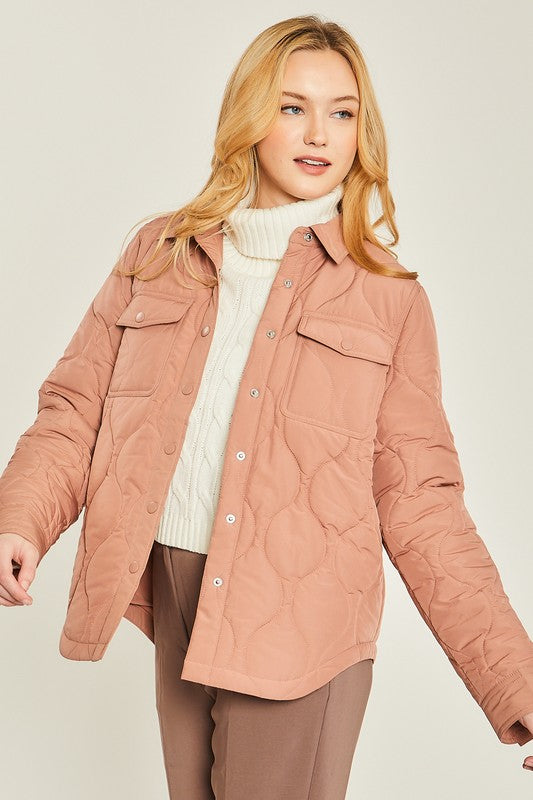 Sobrecamisa Shacket para Mujer – Bolsillos en el Pecho