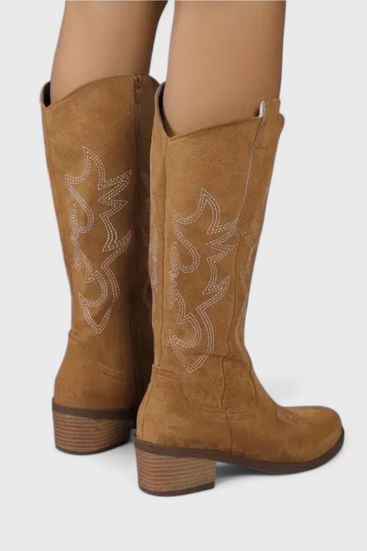 Botas Vaqueras Western de Ante para Mujer