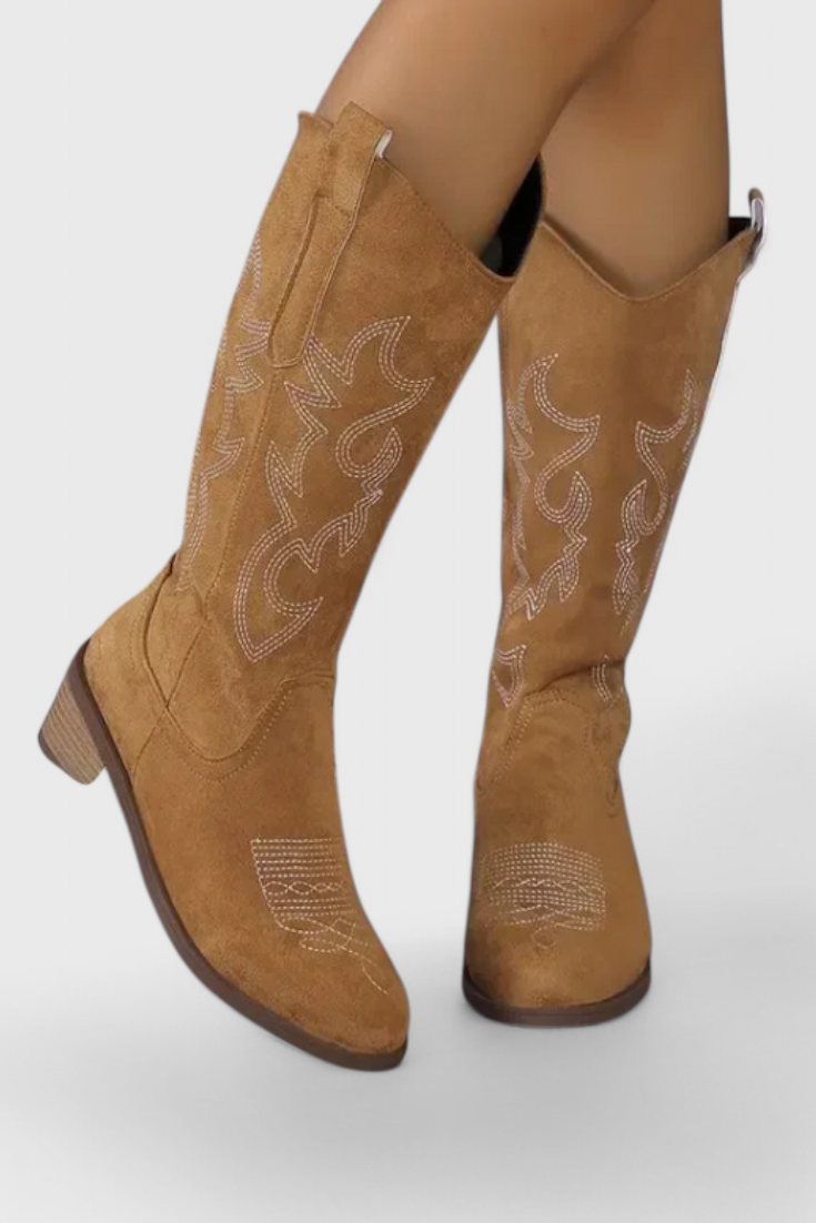 Botas Vaqueras Western de Ante para Mujer