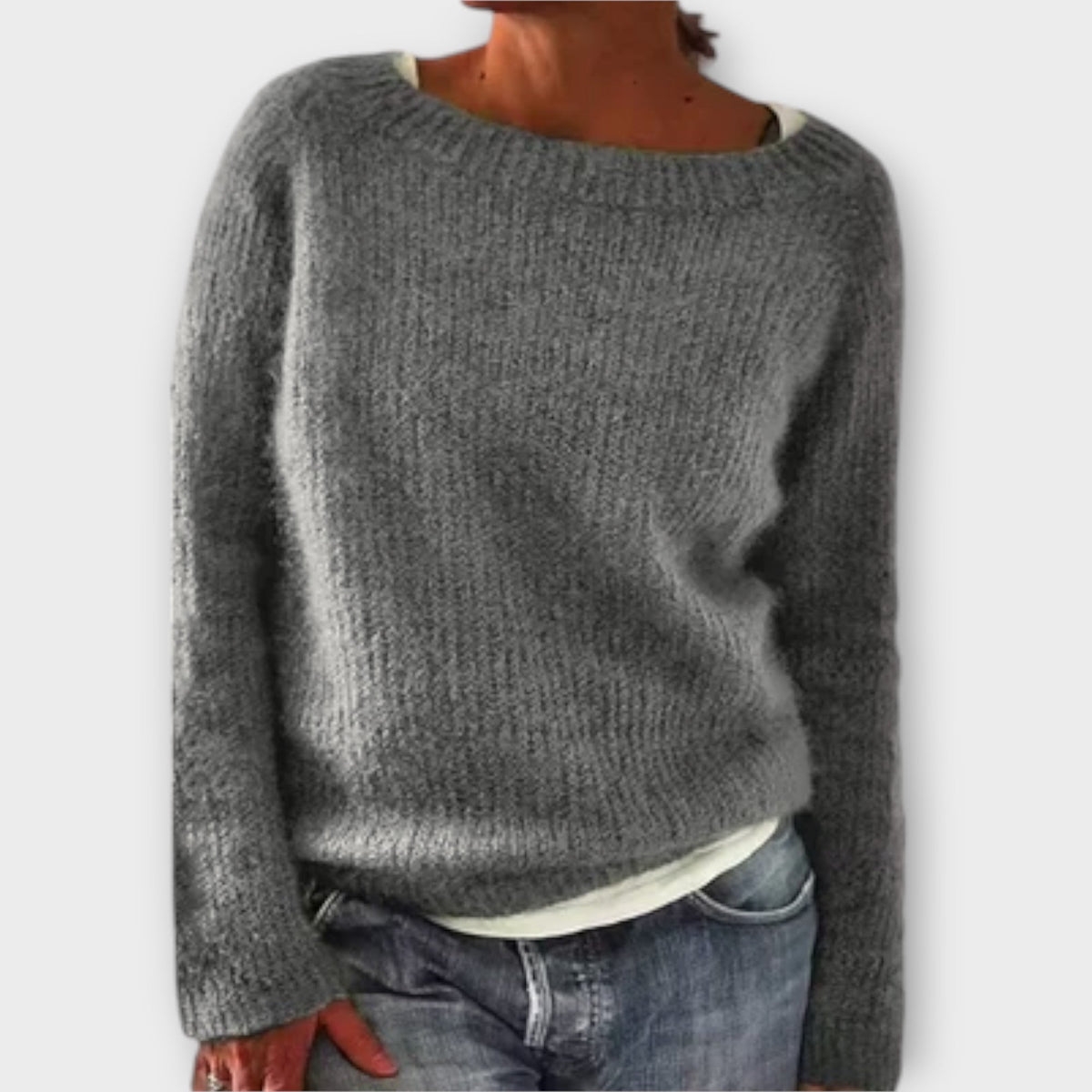 Jersey de Manga Larga para Mujer – Gris