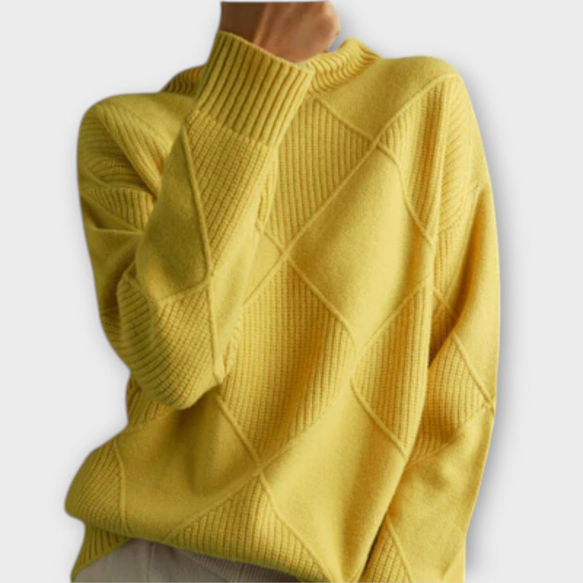 Jersey de Cuello Alto para Mujer – Amarillo