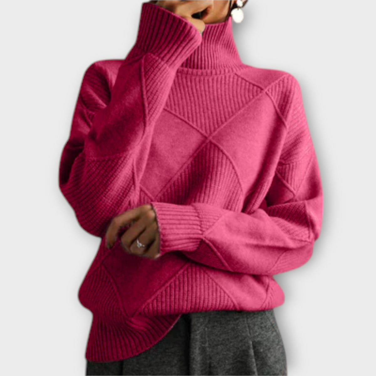 Jersey de Cuello Alto para Mujer – Amarillo
