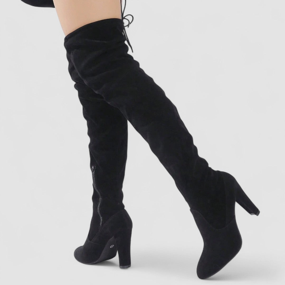 Bota Alta Elegante para Mujer – Negro