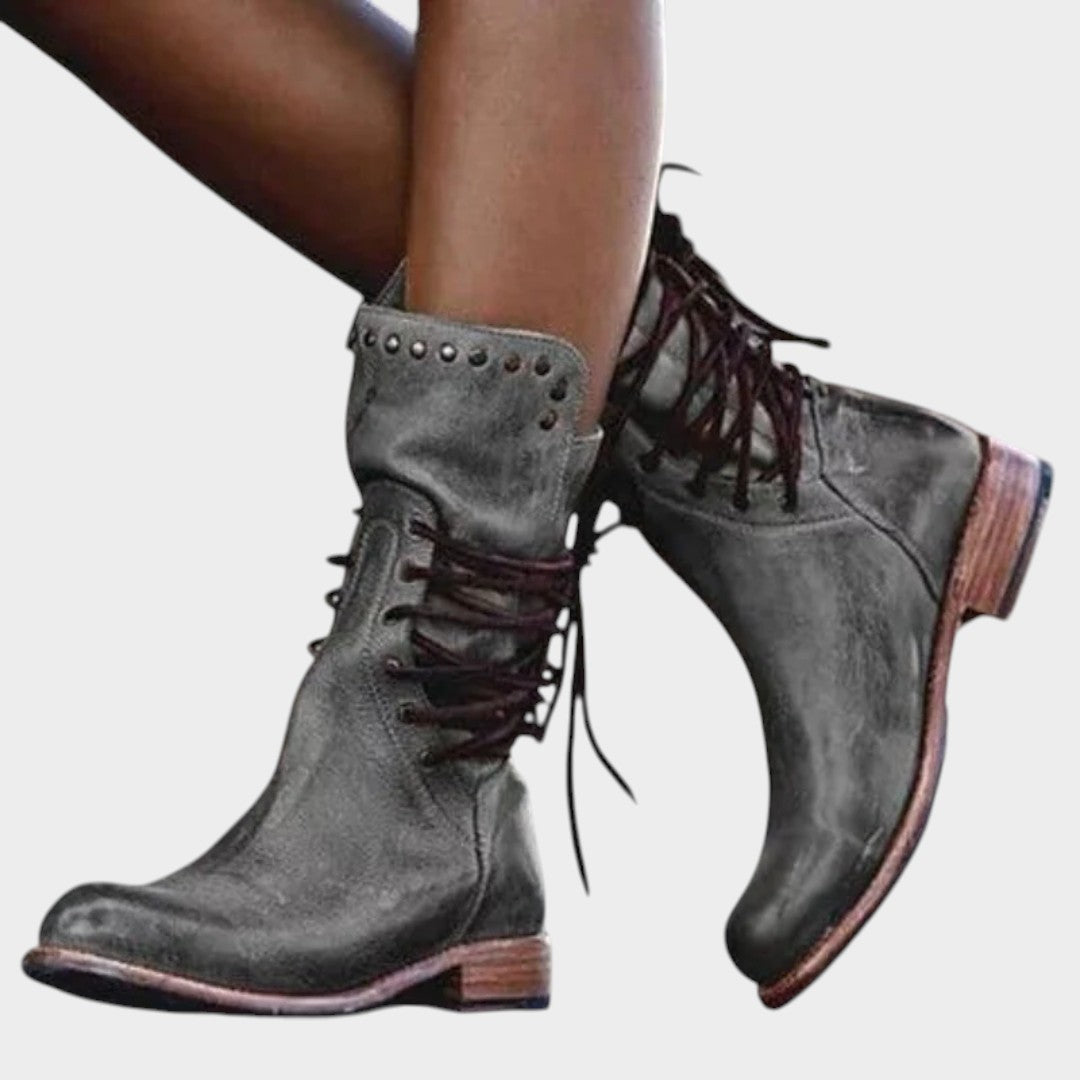 Botas Vintage con Cordones para Mujer