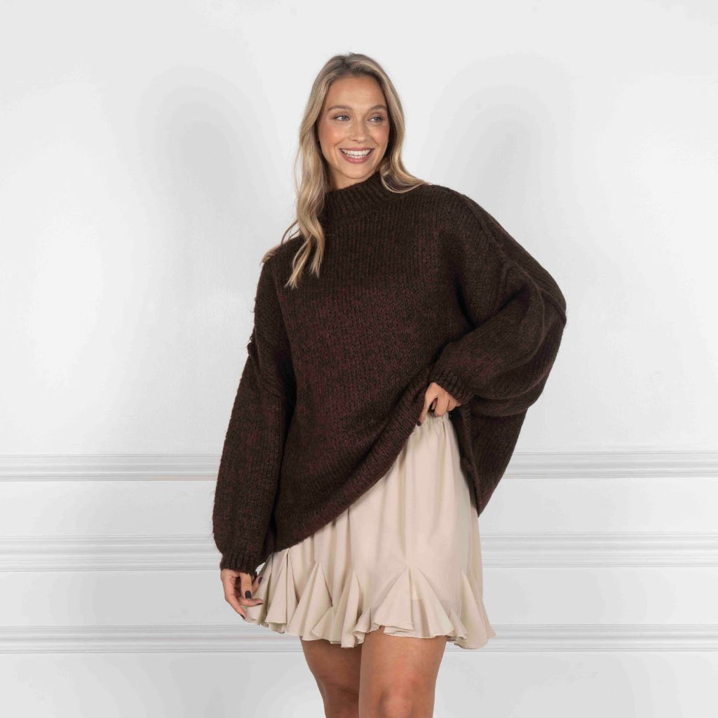 Jersey Oversize de Punto Suave para Mujer – Talla Única