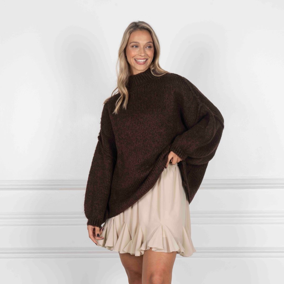 Jersey Oversize de Punto Suave para Mujer – Talla Única