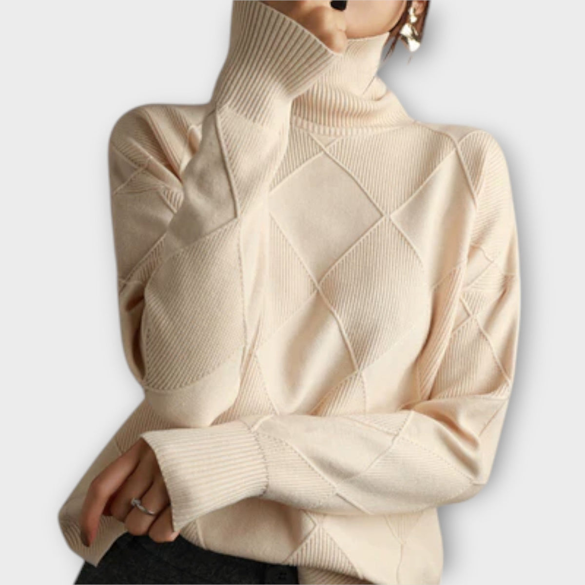Jersey de Cuello Alto para Mujer – Amarillo
