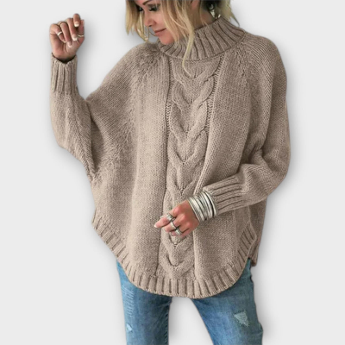 Jersey con Patrón en Relieve para Mujer – Azul Cielo