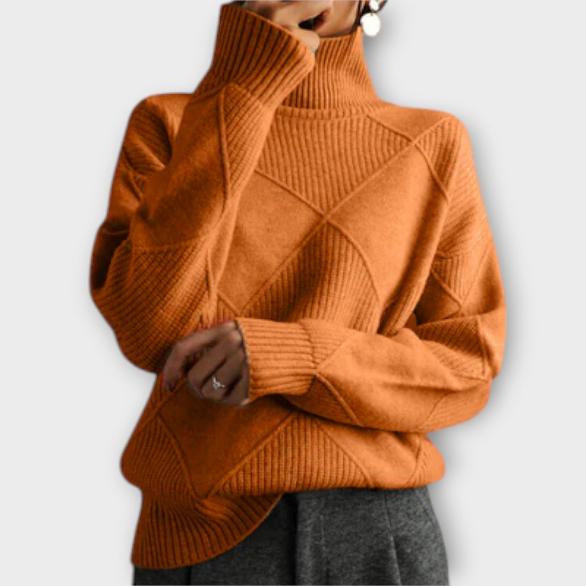 Jersey de Cuello Alto para Mujer – Amarillo