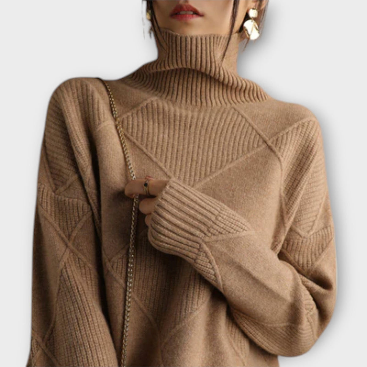 Jersey de Cuello Alto para Mujer – Amarillo