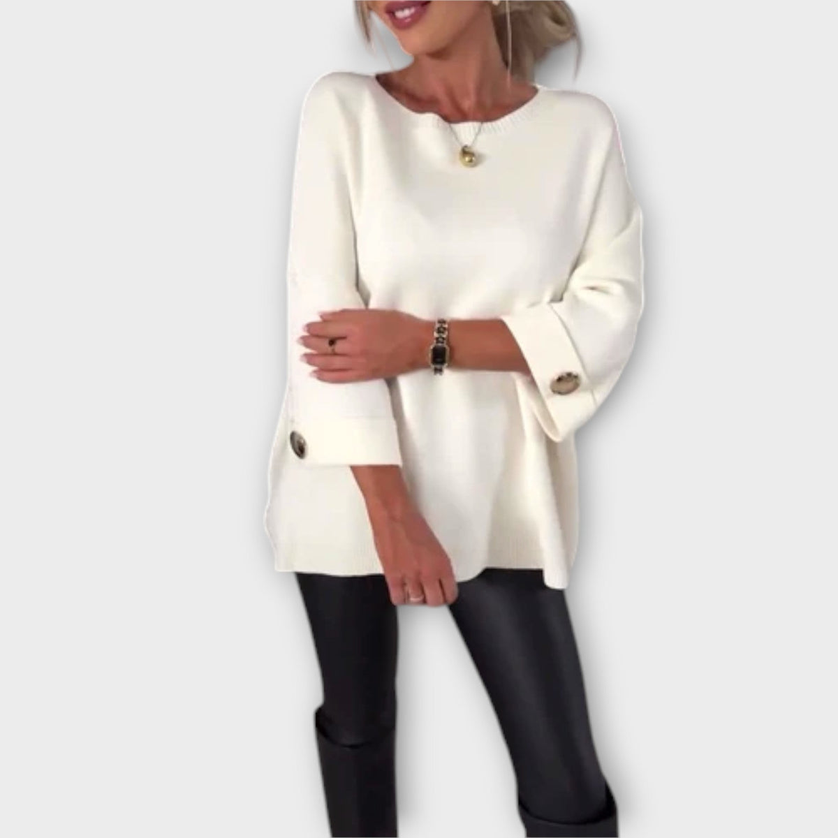 Blusa de Punto para Mujer – Blanco