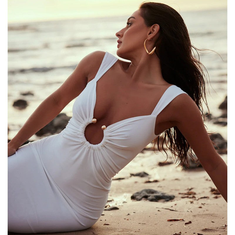 Vestido Largo de Fiesta con Espalda Descubierta – Abertura Lateral