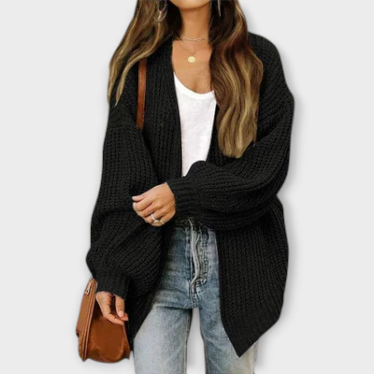 Cárdigan Casual para Mujer – Negro