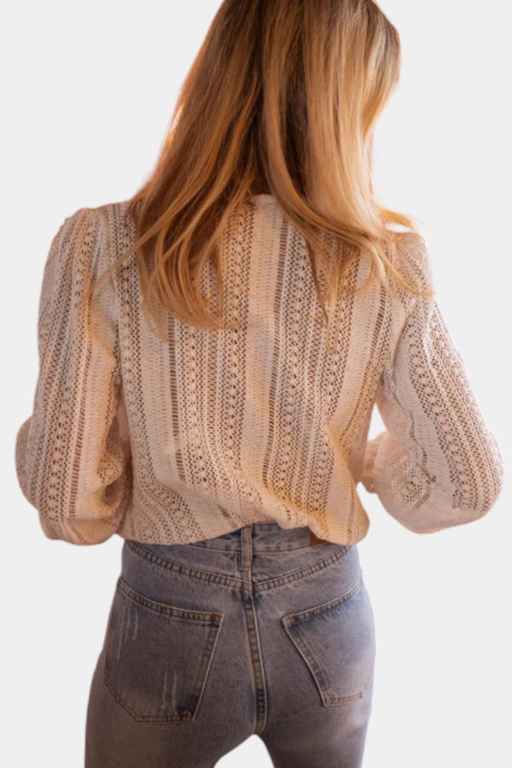 Blusa de Crochet Calado para Mujer