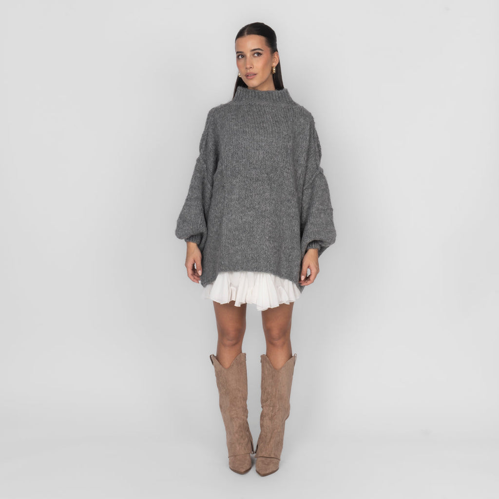 Jersey Oversize de Punto Suave para Mujer – Talla Única