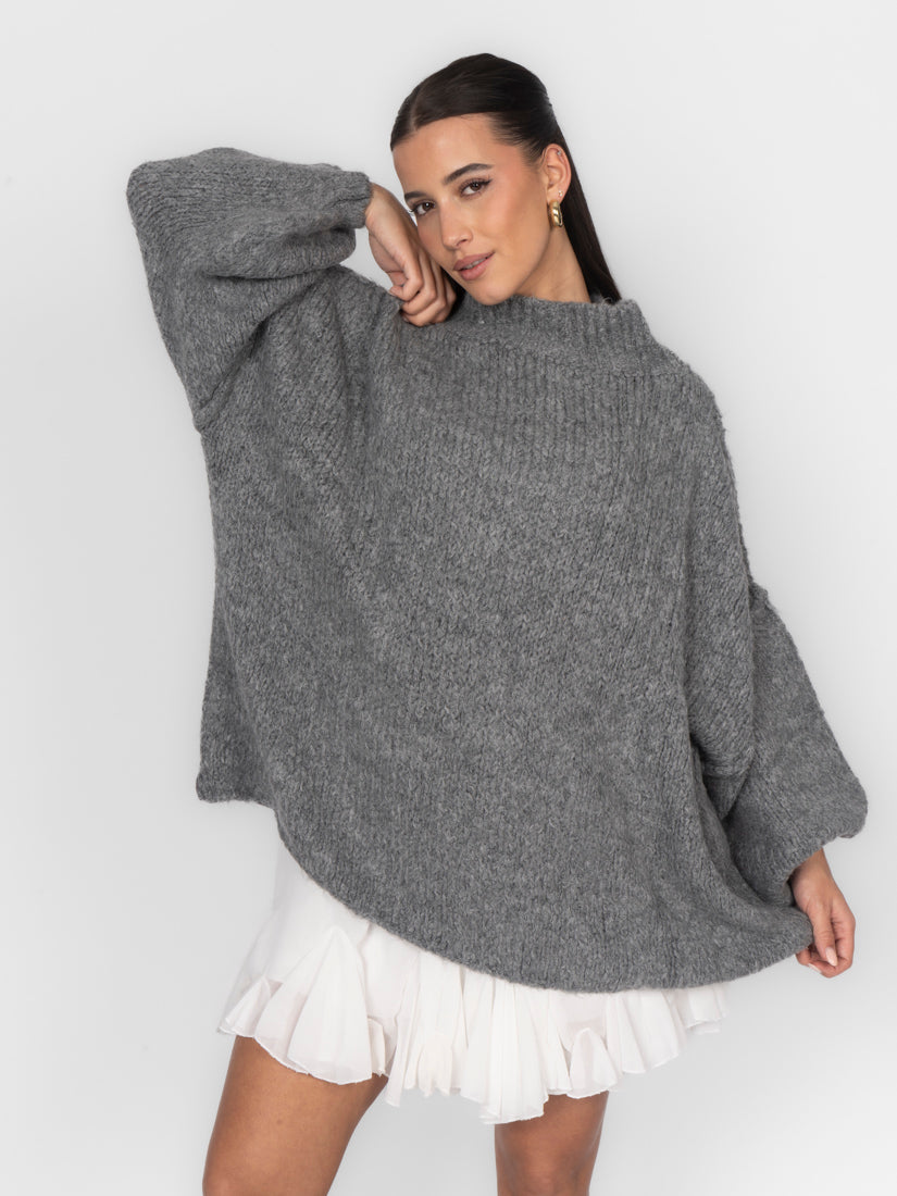 Jersey Oversize de Punto Suave para Mujer – Talla Única