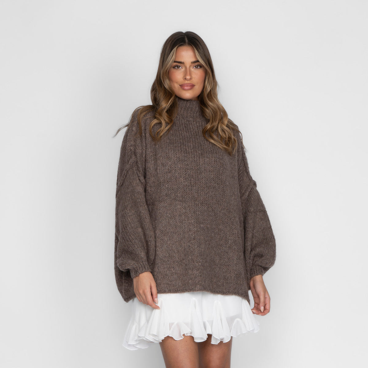 Jersey Oversize de Punto Suave para Mujer – Talla Única