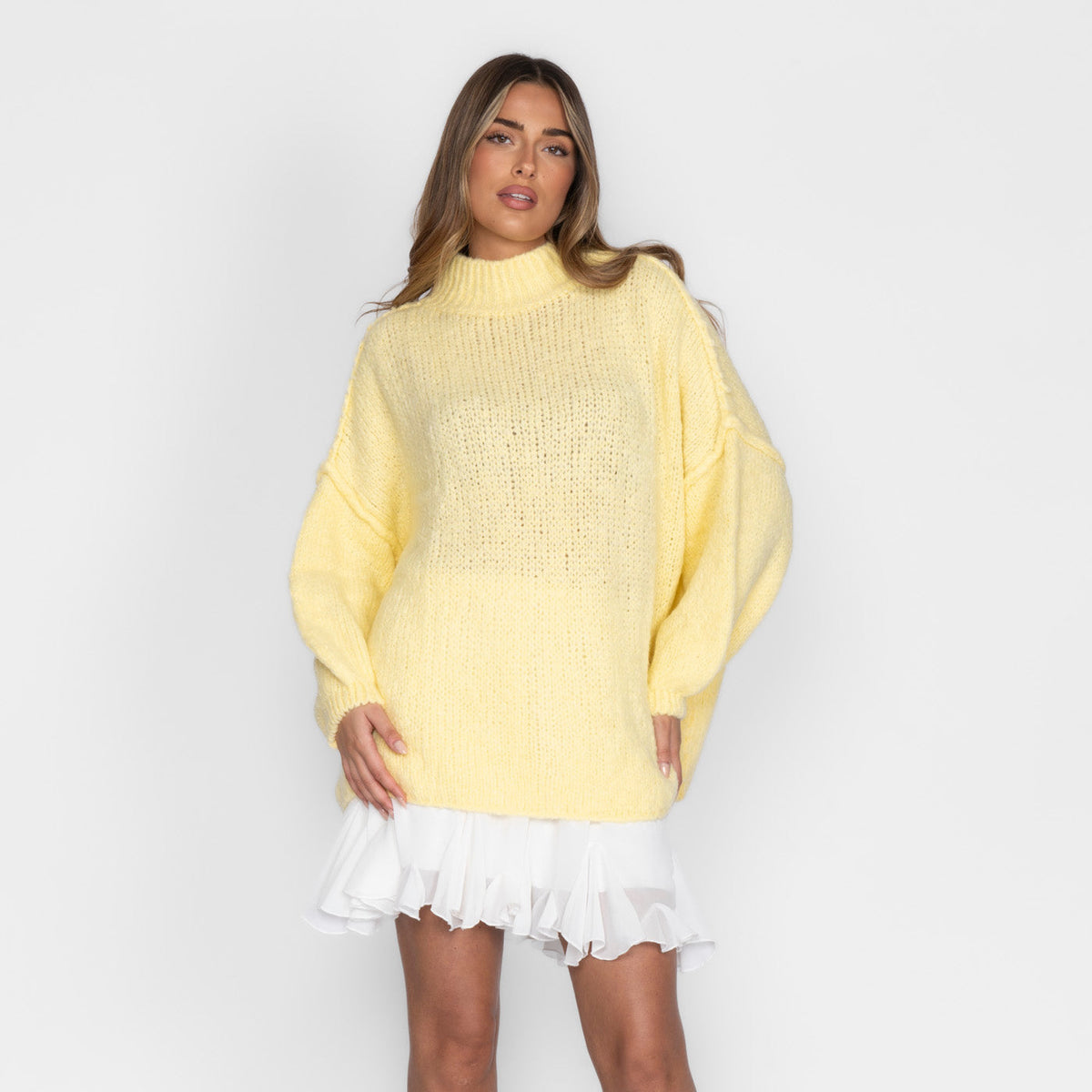 Jersey Oversize de Punto Suave para Mujer – Talla Única