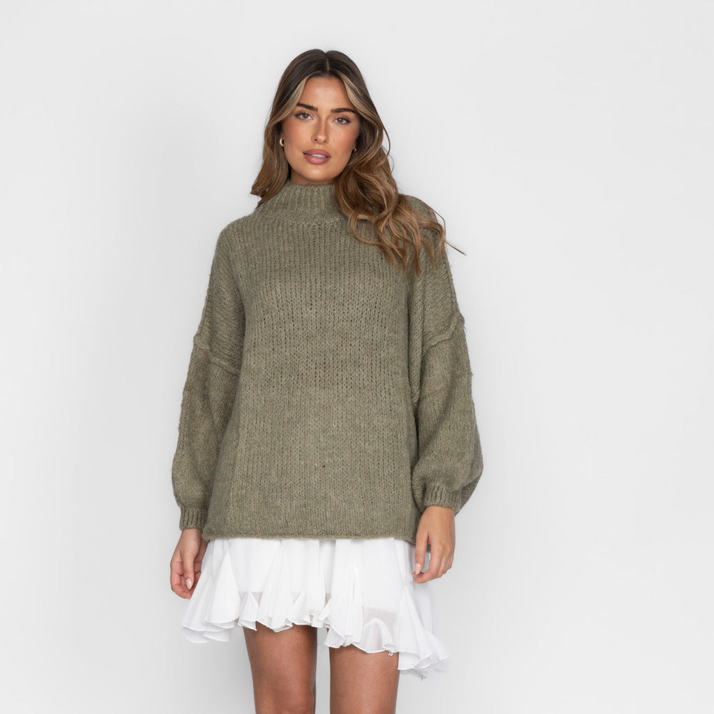 Jersey Oversize de Punto Suave para Mujer – Talla Única