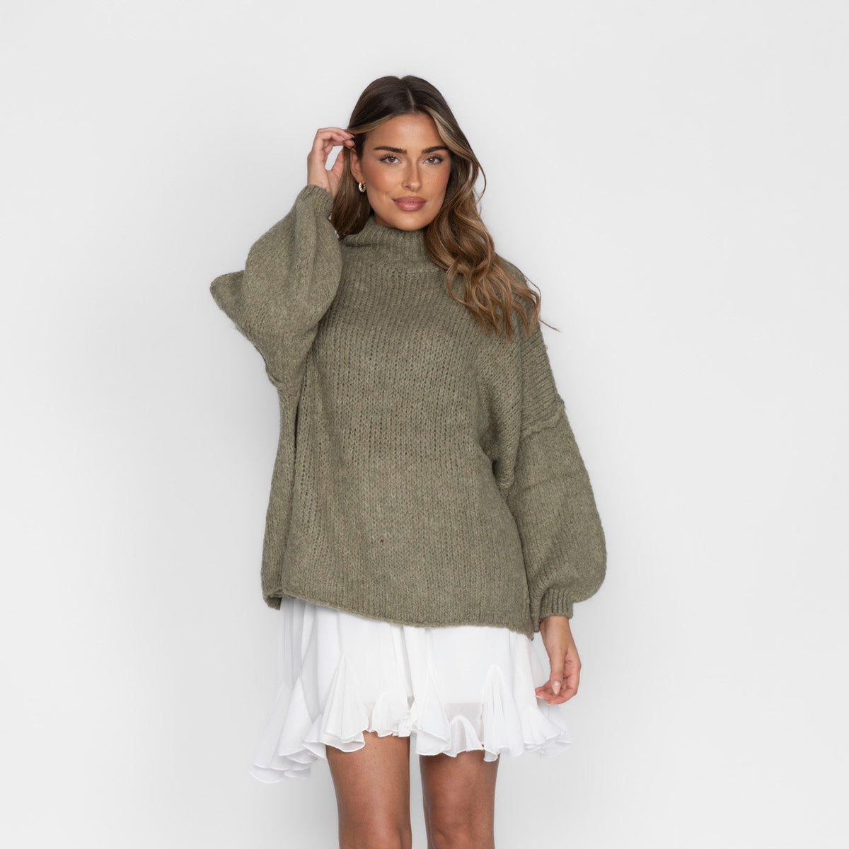 Jersey Oversize de Punto Suave para Mujer – Talla Única