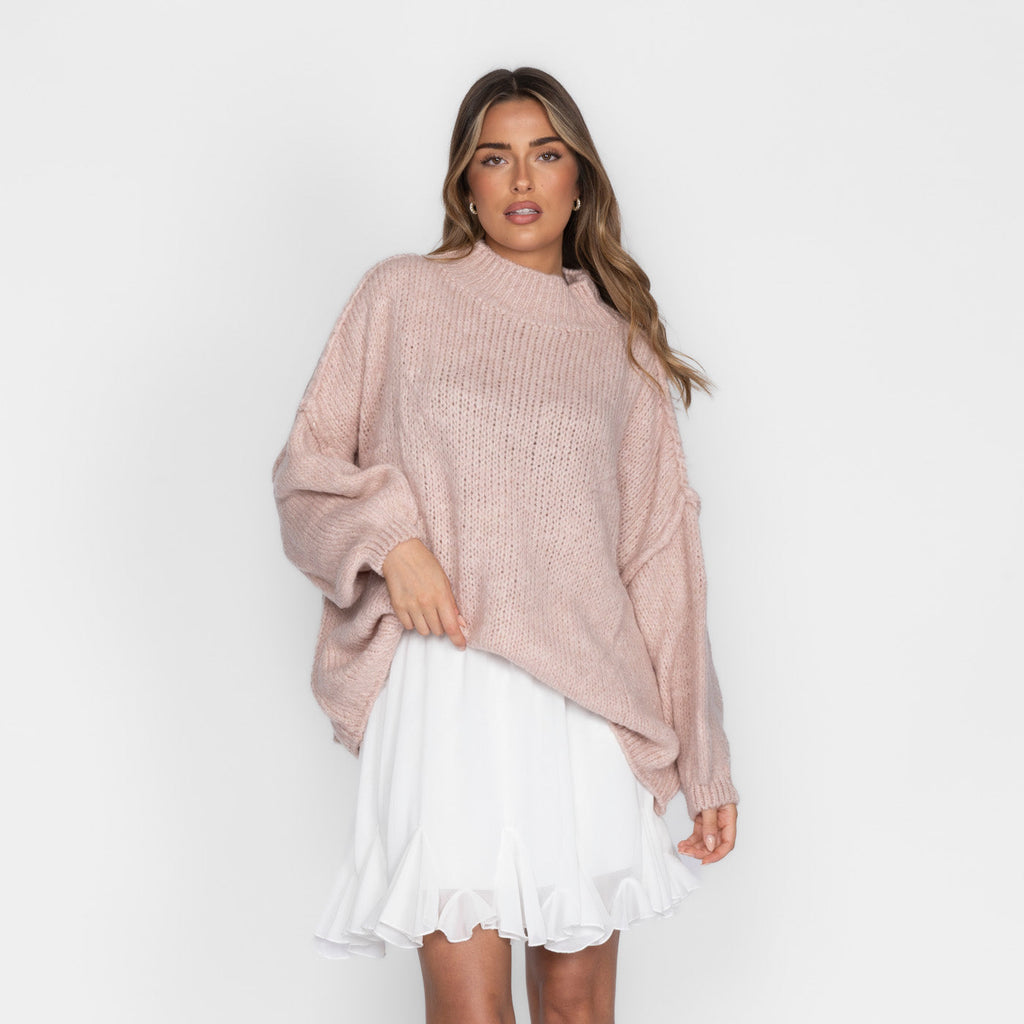 Jersey Oversize de Punto Suave para Mujer – Talla Única