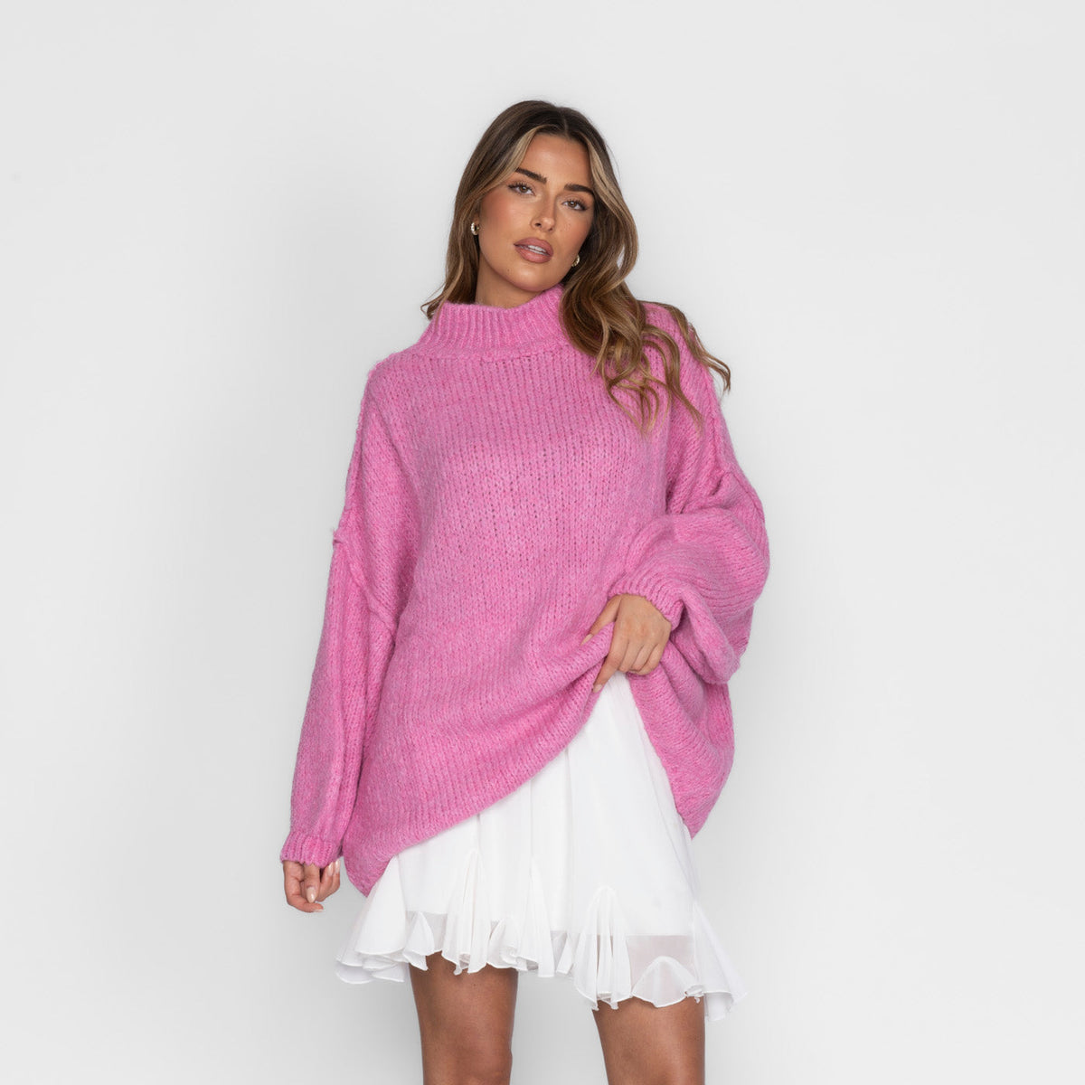 Jersey Oversize de Punto Suave para Mujer – Talla Única