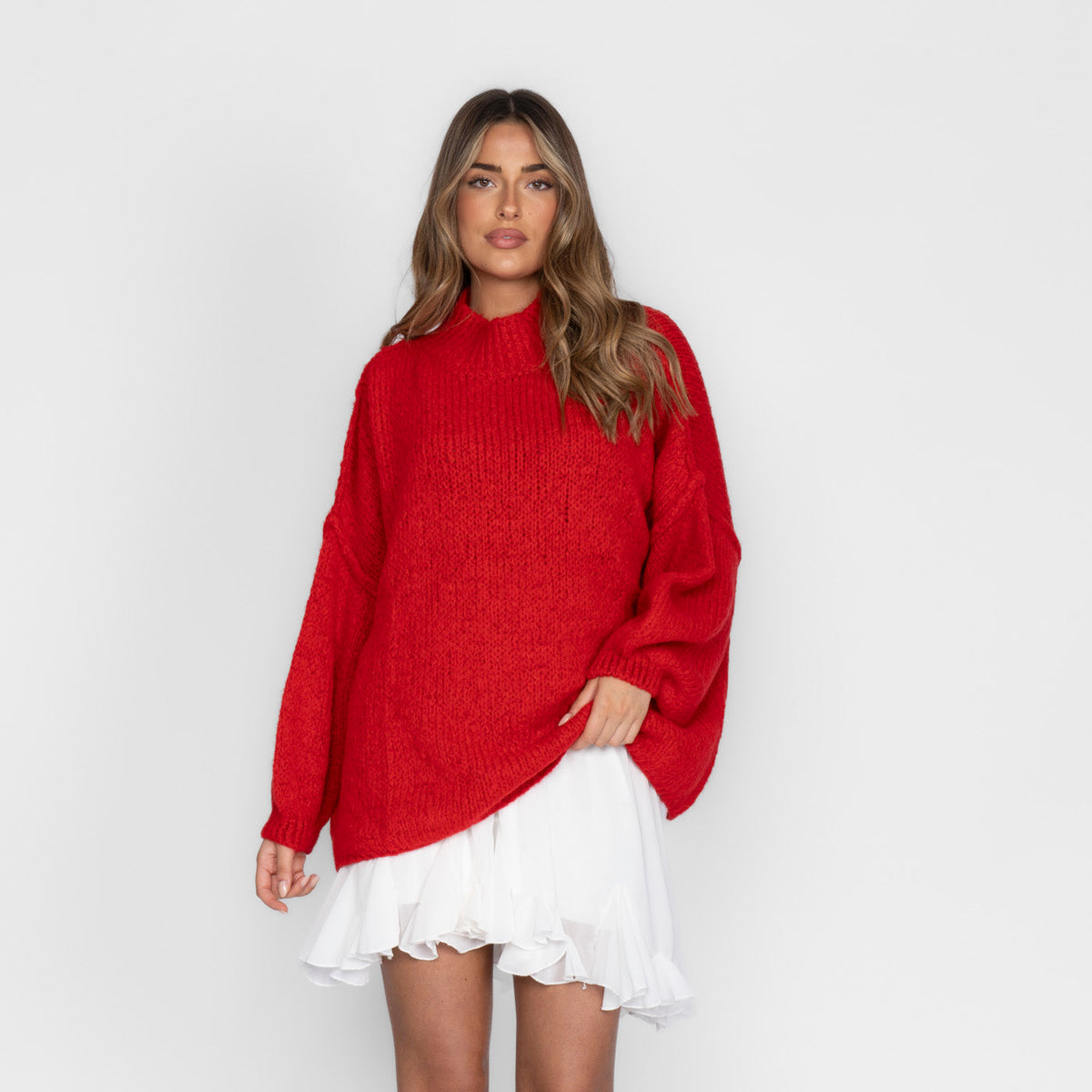 Jersey Oversize de Punto Suave para Mujer – Talla Única