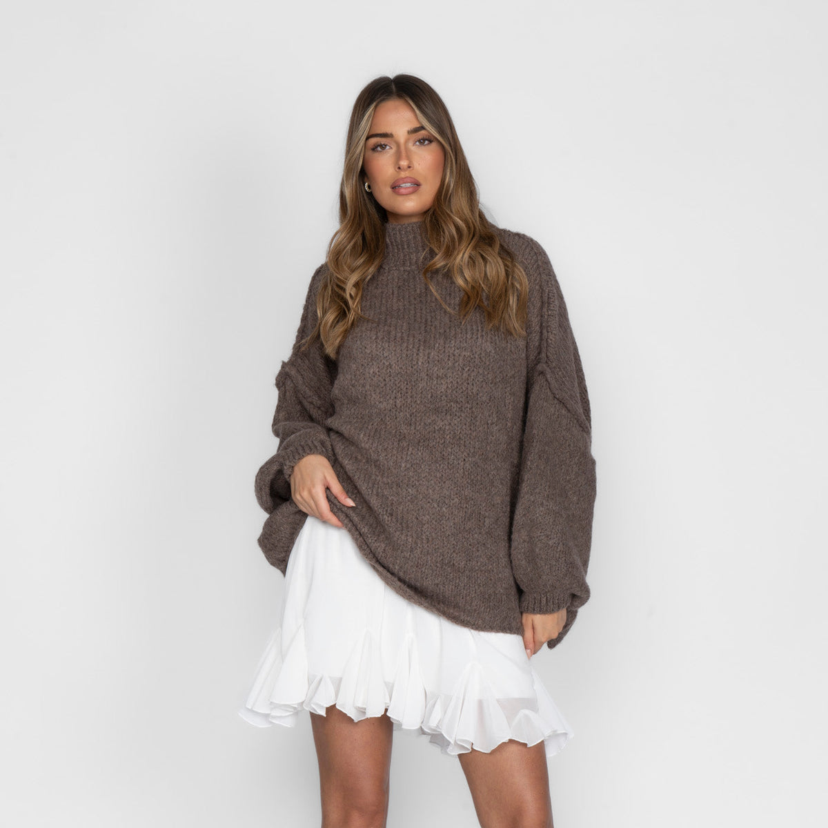 Jersey Oversize de Punto Suave para Mujer – Talla Única