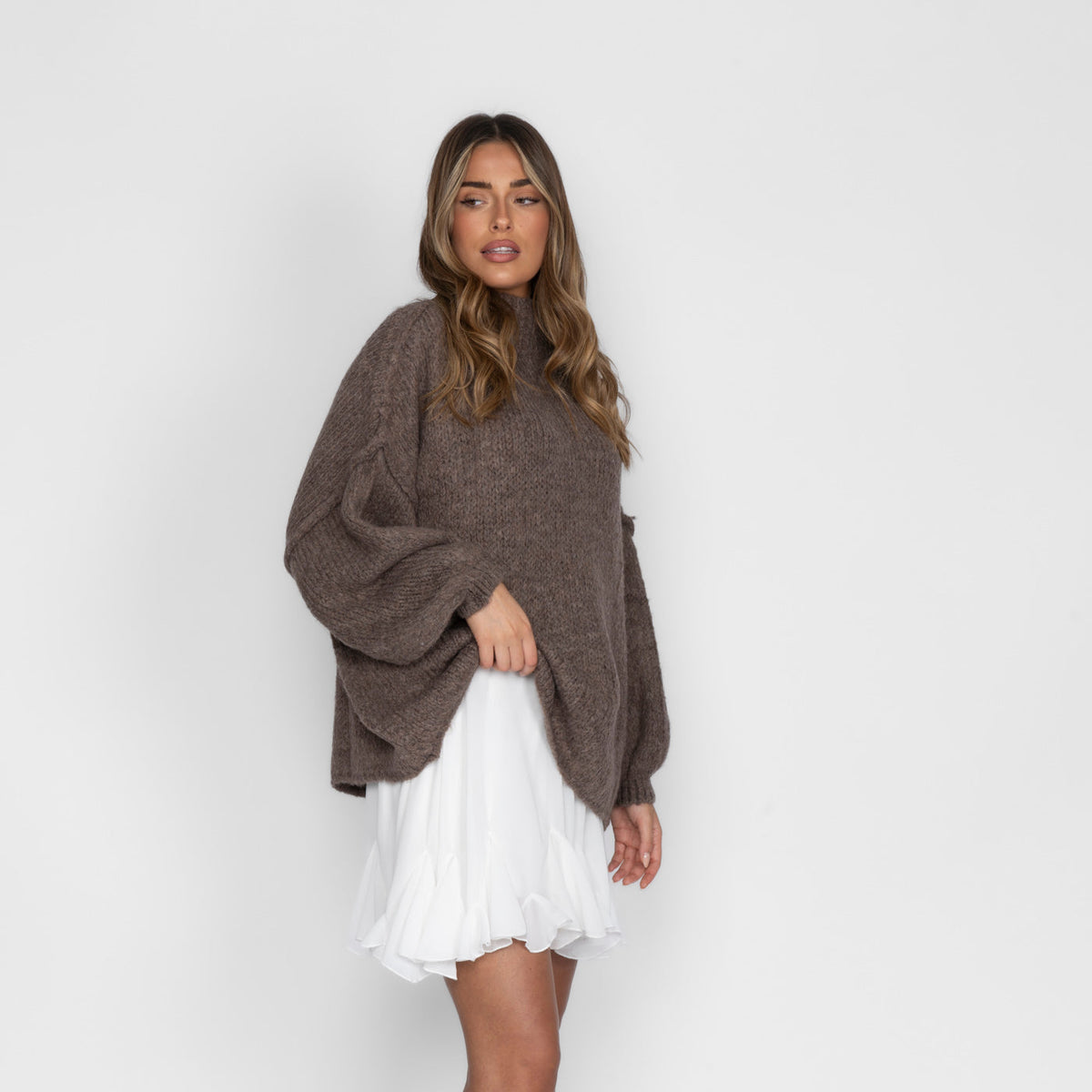 Jersey Oversize de Punto Suave para Mujer – Talla Única