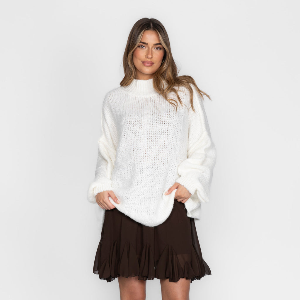 Jersey Oversize de Punto Suave para Mujer – Talla Única