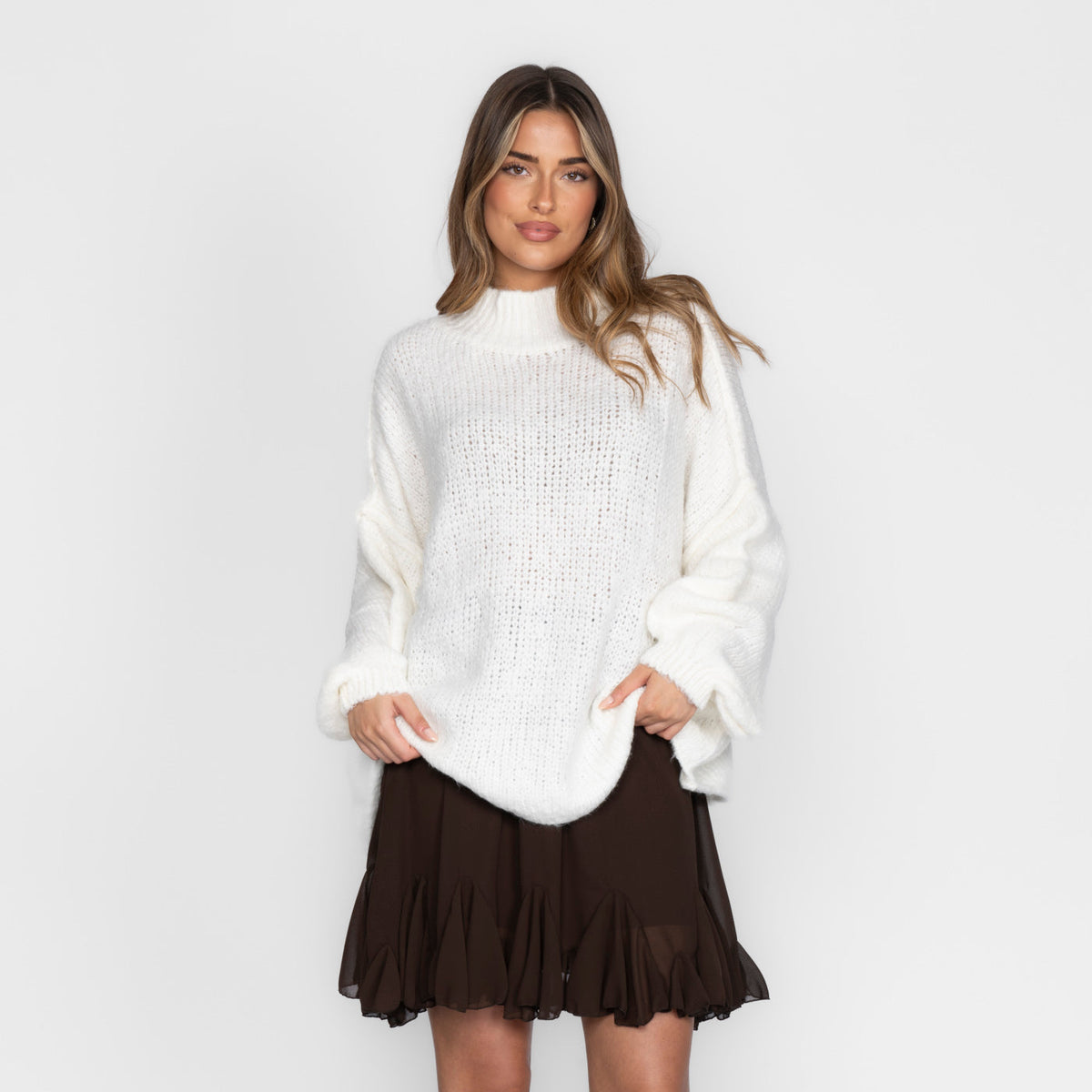 Jersey Oversize de Punto Suave para Mujer – Talla Única