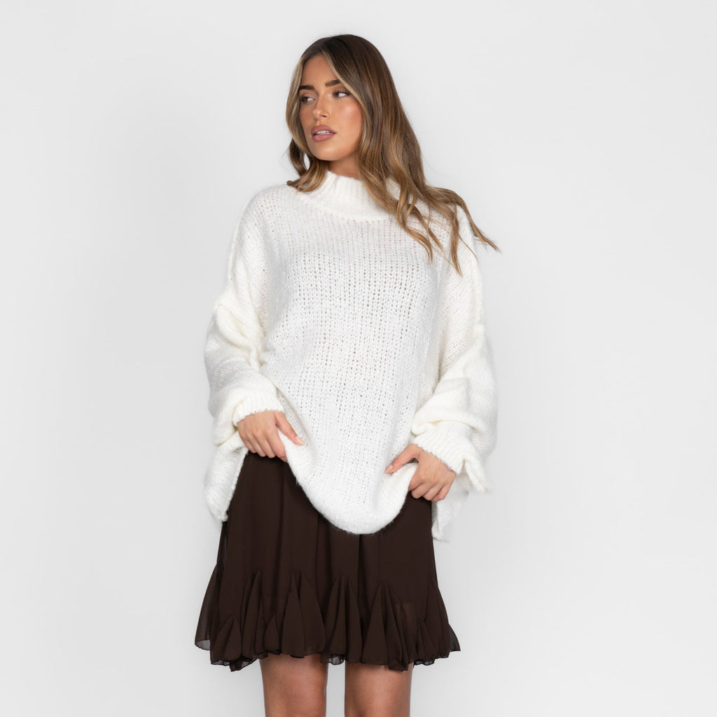 Jersey Oversize de Punto Suave para Mujer – Talla Única