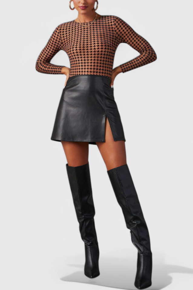 Botas por Encima de la Rodilla para Mujer – Tacón Ancho Negro