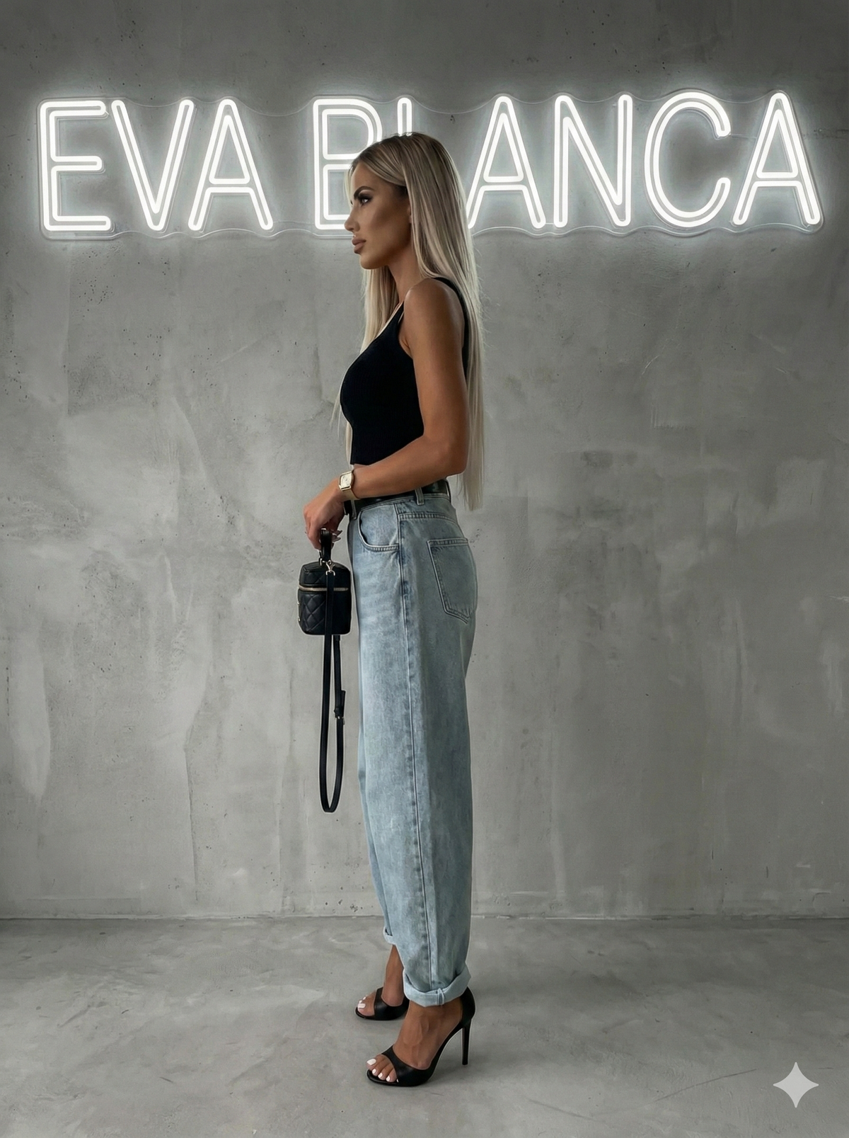 Vaqueros Balloon de Denim Lavado para Mujer – Corte Holgado