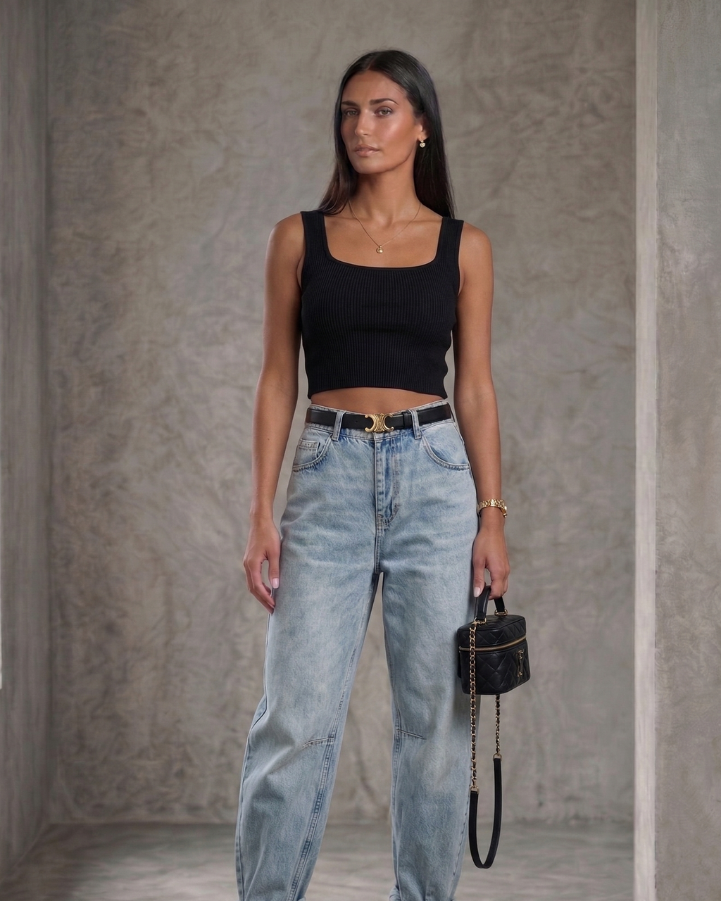 Vaqueros Balloon de Denim Lavado para Mujer – Corte Holgado