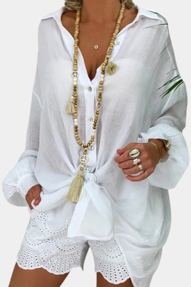 Blusa Oversize de Algodón para Mujer