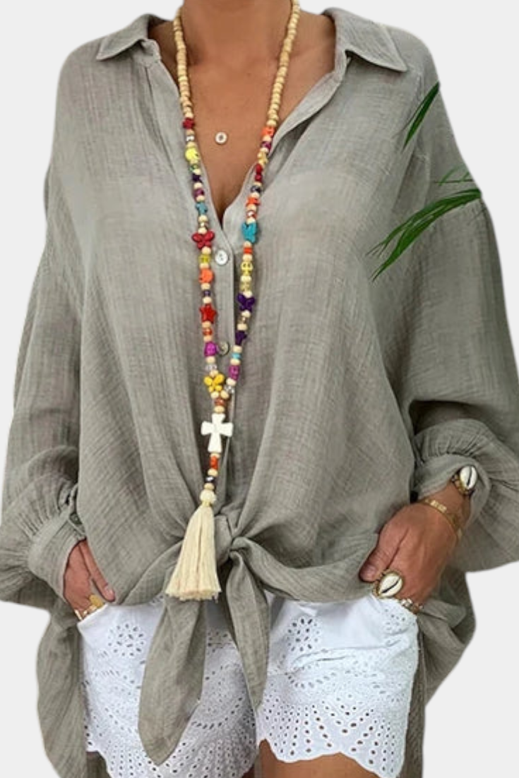 Blusa Oversize de Algodón para Mujer