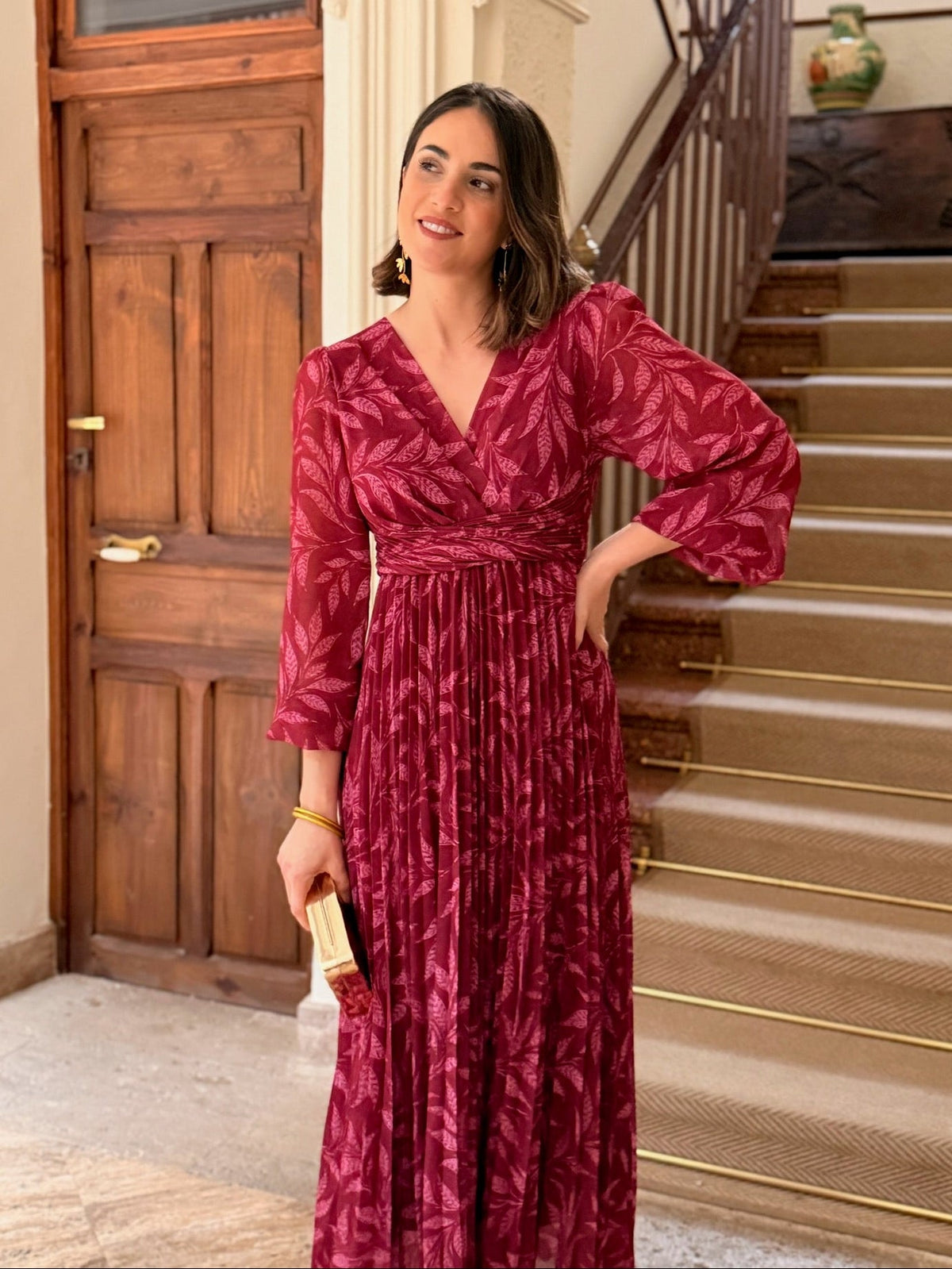 Vestido Plisado para Mujer – Fucsia