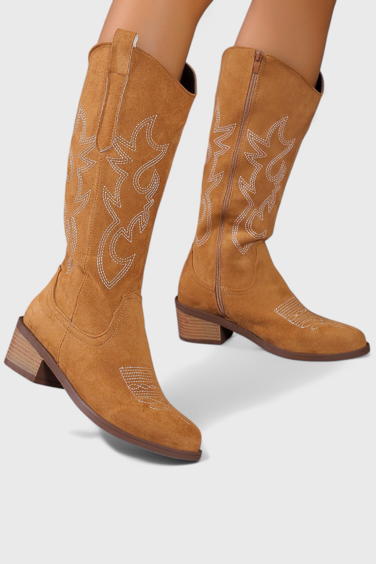 Botas Vaqueras Western de Ante para Mujer