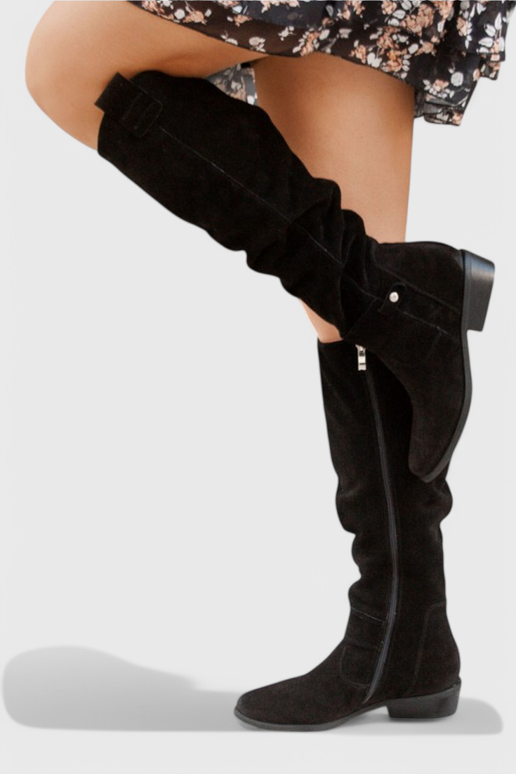 Botas Altas de Estilo Retro para Mujer