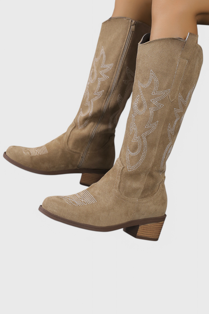 Botas Vaqueras Western de Ante para Mujer