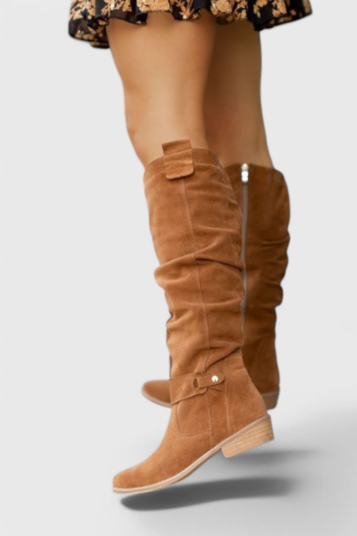 Botas Altas de Estilo Retro para Mujer