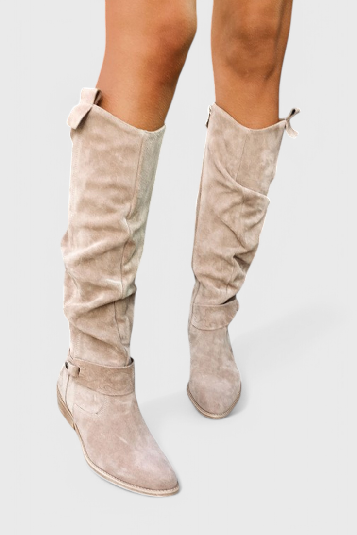 Botas Altas de Estilo Retro para Mujer