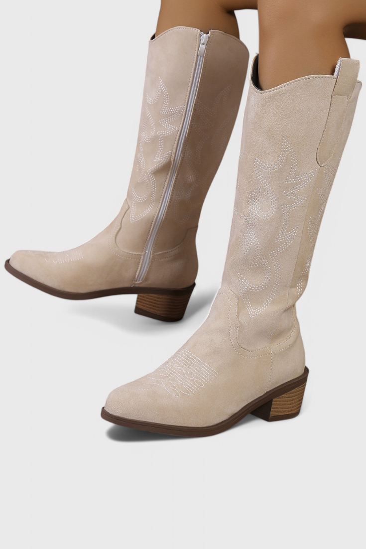 Botas Vaqueras Western de Ante para Mujer