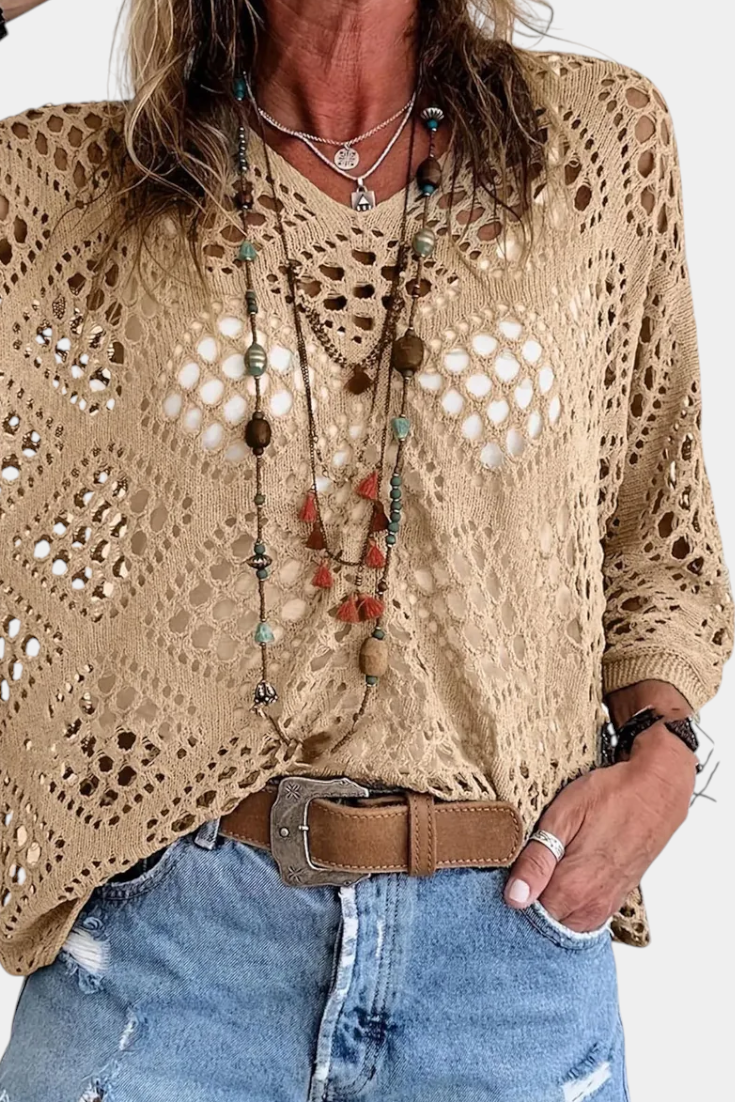 Blusa de Encaje para Mujer – Blanco